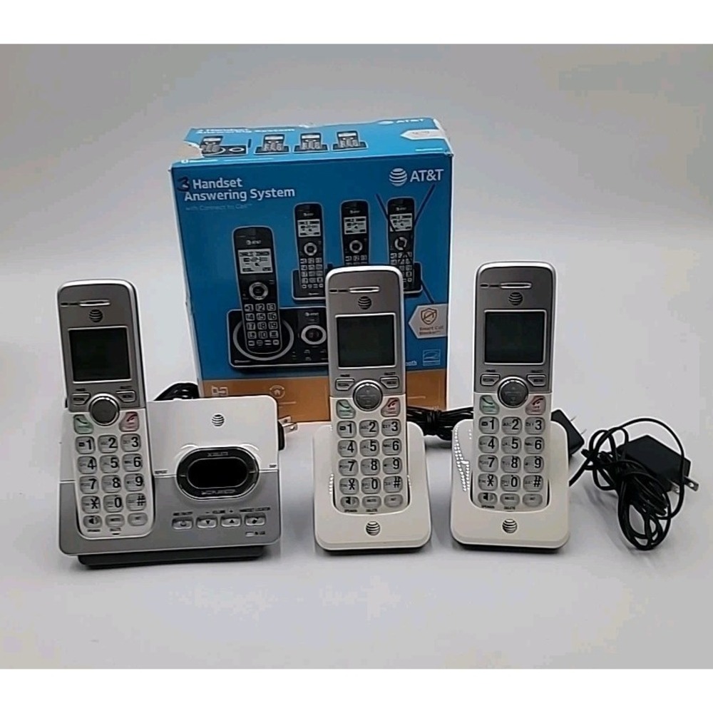AT&T DLP72412 Answering System Machine 3 Phone Handset with Connect to Cell